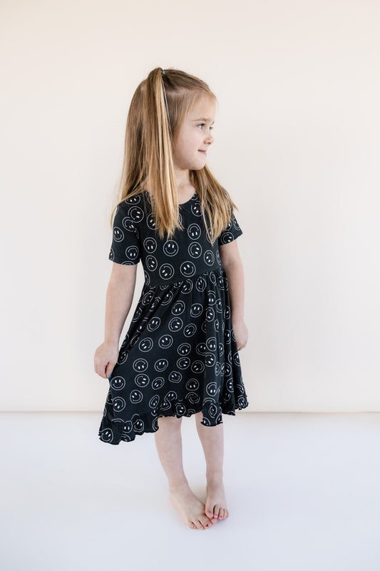 MIDNIGHT SMILES DREAM RUFFLE DRESS - Mack & Harvie