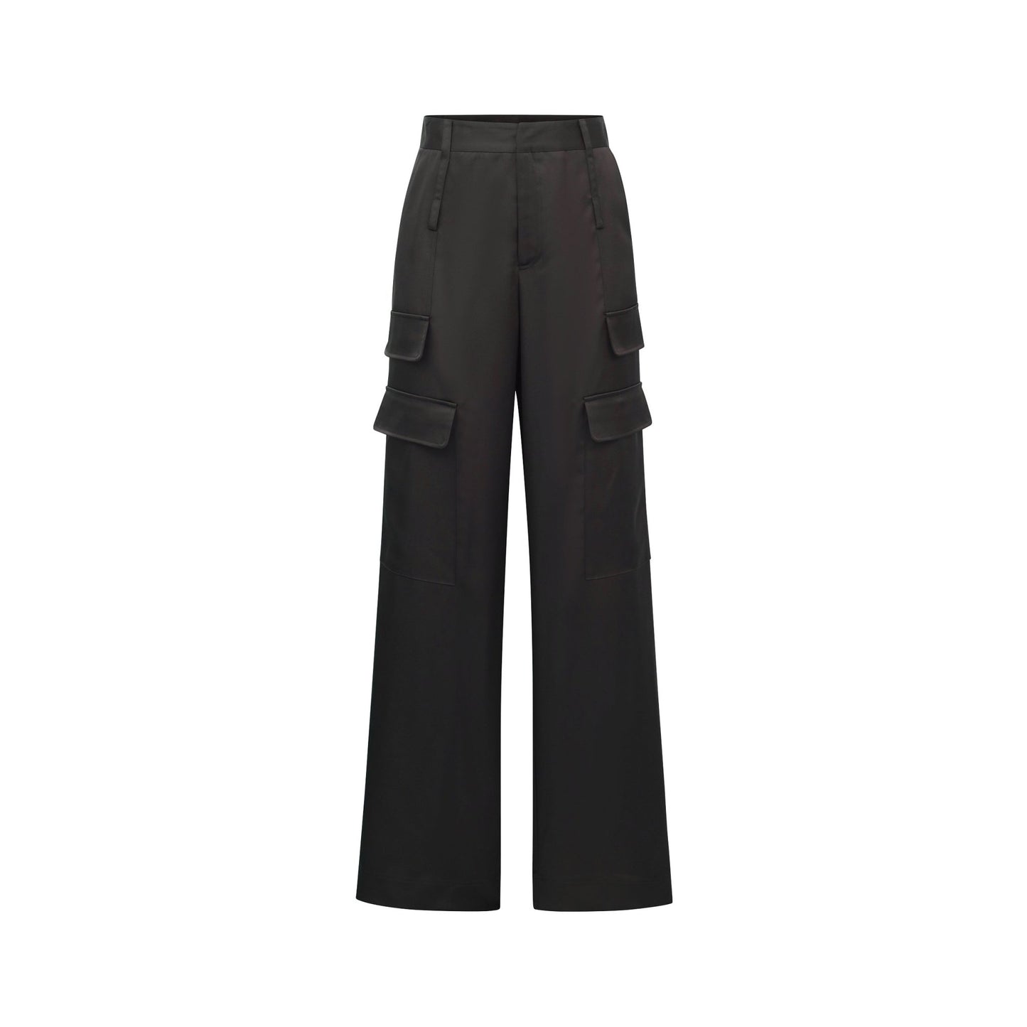 Milan Satin Cargo Pant - Black - Mack & Harvie