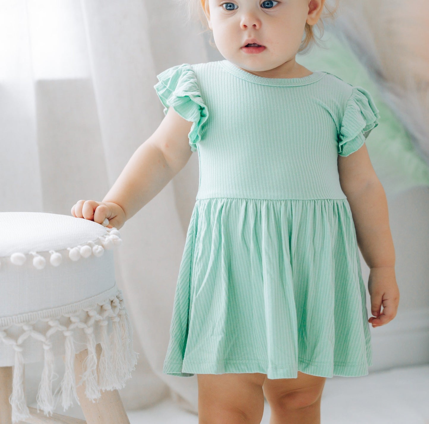 MINT RIB DREAM CAP SLEEVE BODYSUIT DRESS - Mack & Harvie