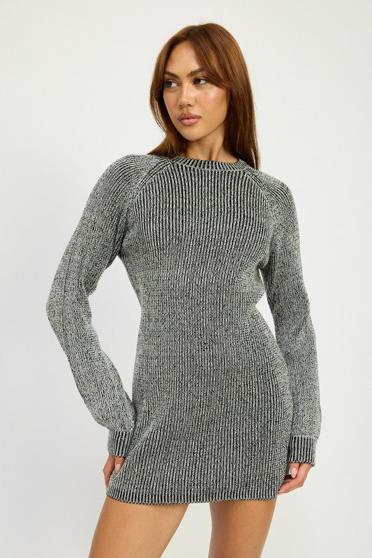 MOCK NECK MINI RIB DRESS - Mack & Harvie