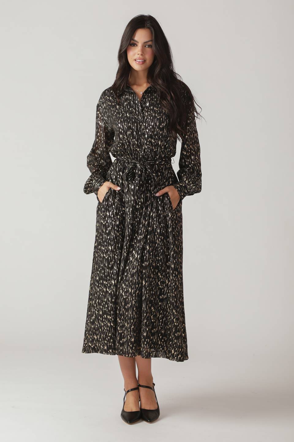 MOSSY MEADOW WOVEN MIDI DRESS - Mack & Harvie