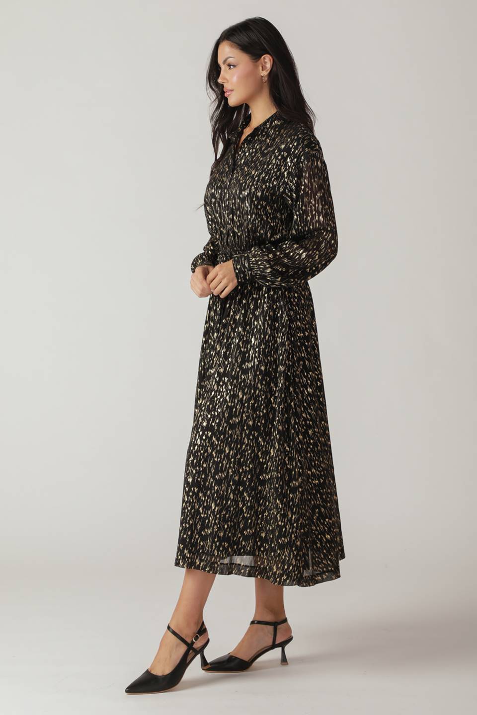 MOSSY MEADOW WOVEN MIDI DRESS - Mack & Harvie