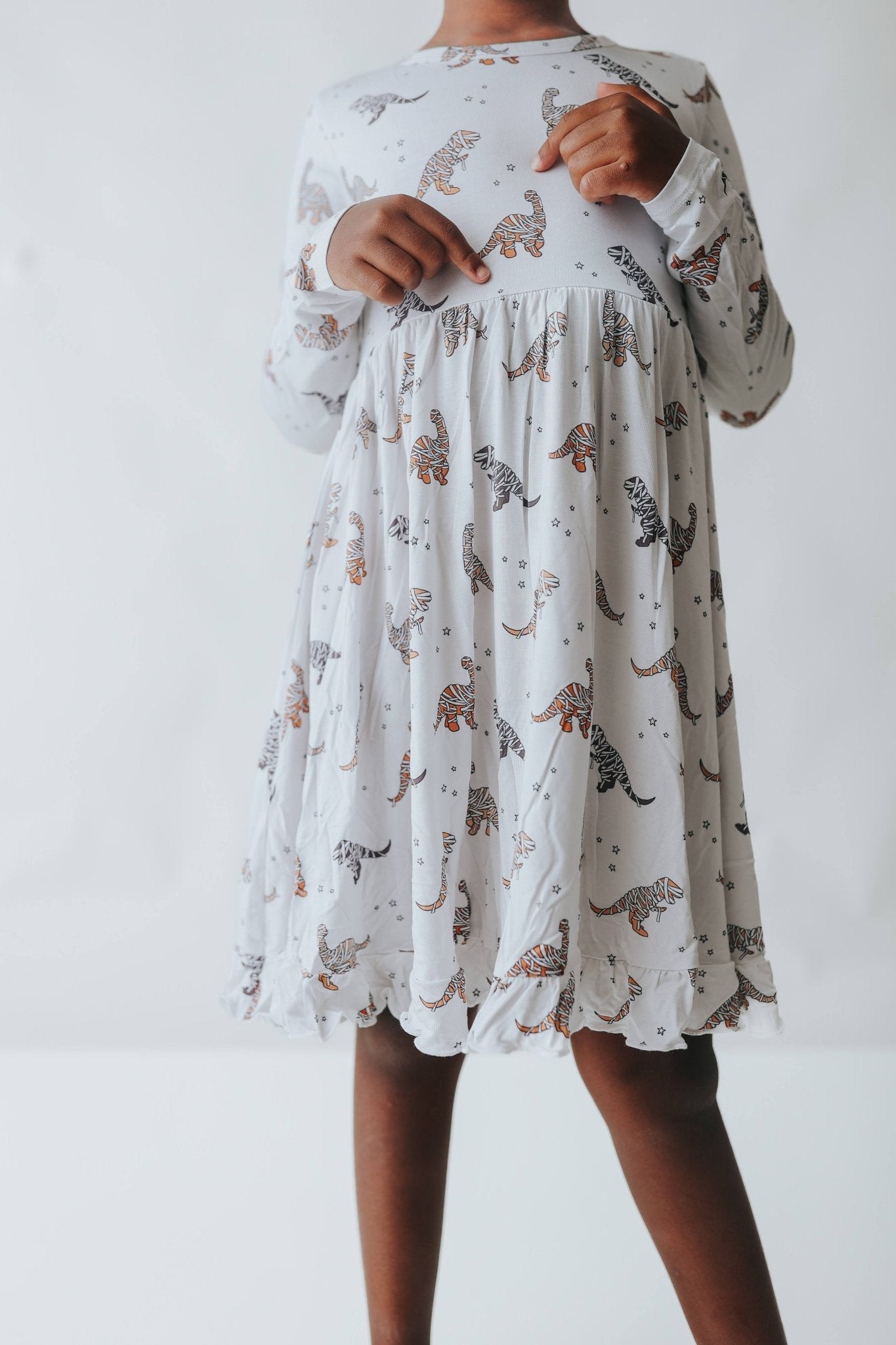 MUMMY DINOS DREAM RUFFLE DRESS - Mack & Harvie