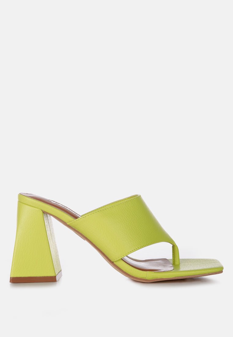 Muse Me Triangular Block Heel Thong Sandals - Mack & Harvie