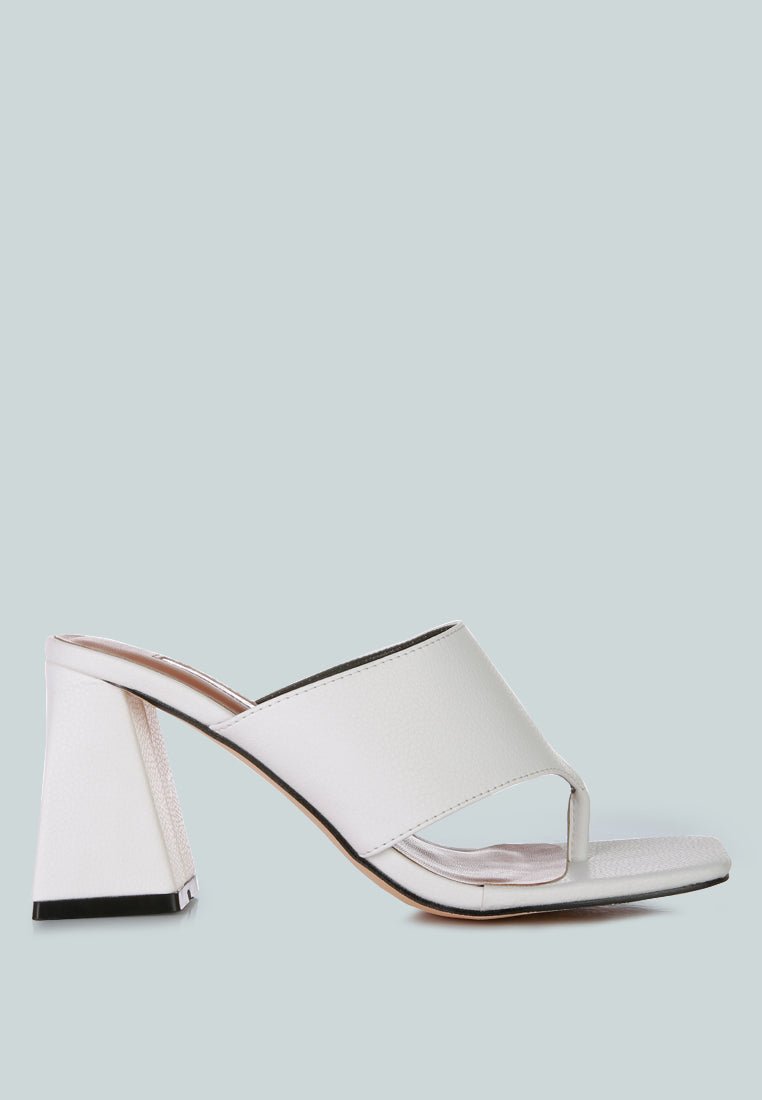 Muse Me Triangular Block Heel Thong Sandals - Mack & Harvie