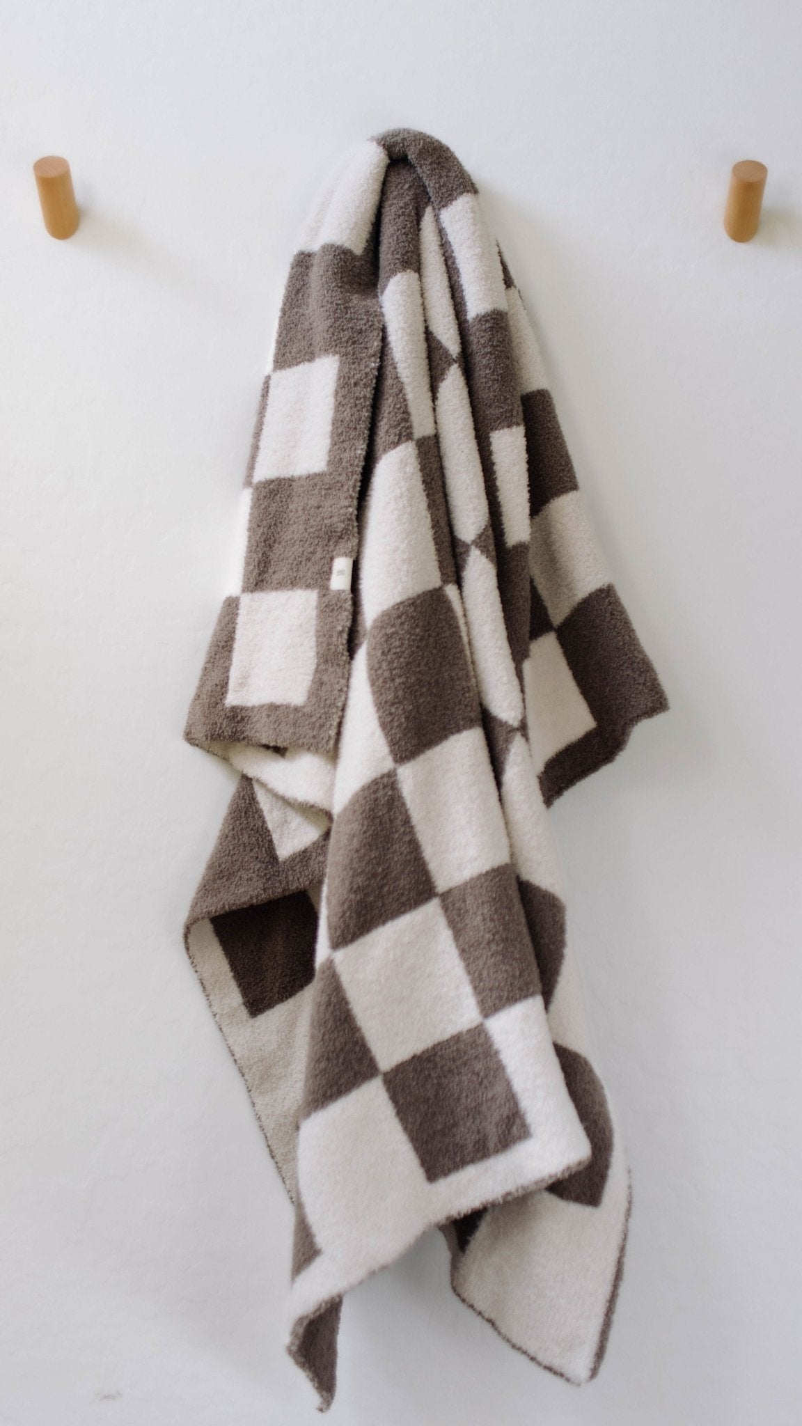 Mushroom Checkerboard | Plush Blanket - Mack & Harvie