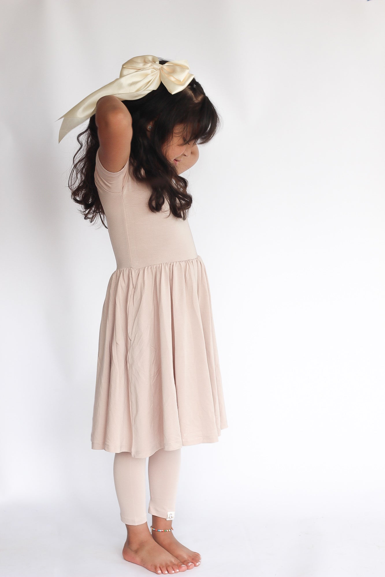 Mushroom Short Sleeve Twirl Dress - Mack & Harvie