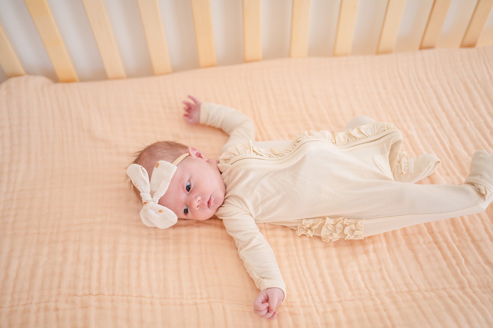 Muslin 6 - Layer Blanket - Apricot - Mack & Harvie