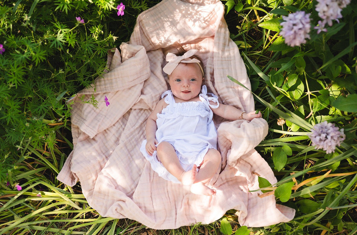 Muslin 6 - Layer Blanket - Baby Pink - Mack & Harvie