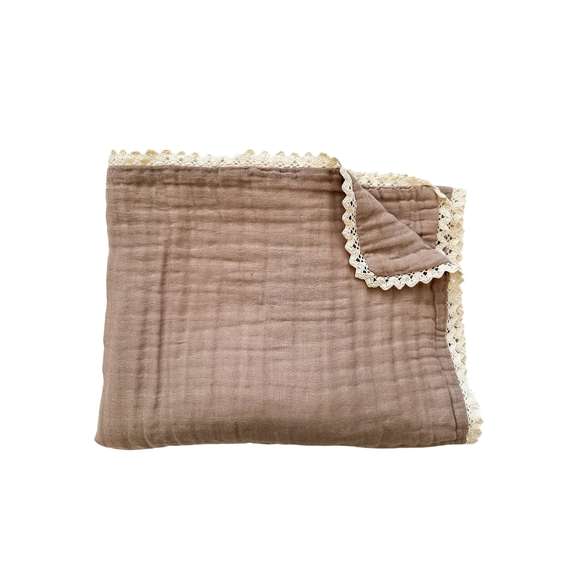 Muslin 6 - Layer Blanket - Mocha Lace - Mack & Harvie