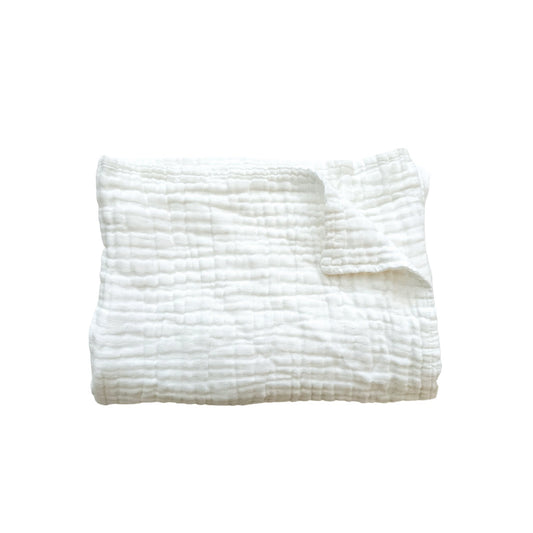 Muslin 6 - Layer Blanket - White - Mack & Harvie