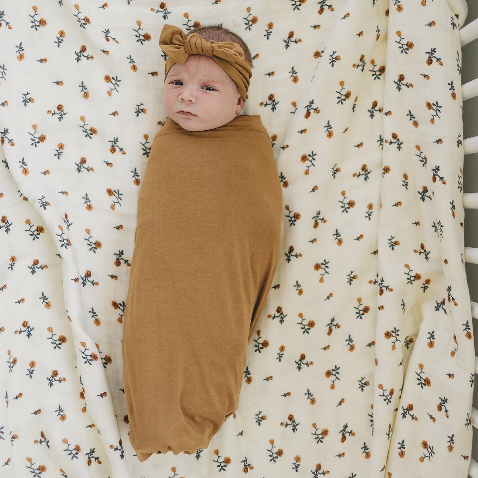 Mustard Bamboo Stretch Swaddle - Mack & Harvie