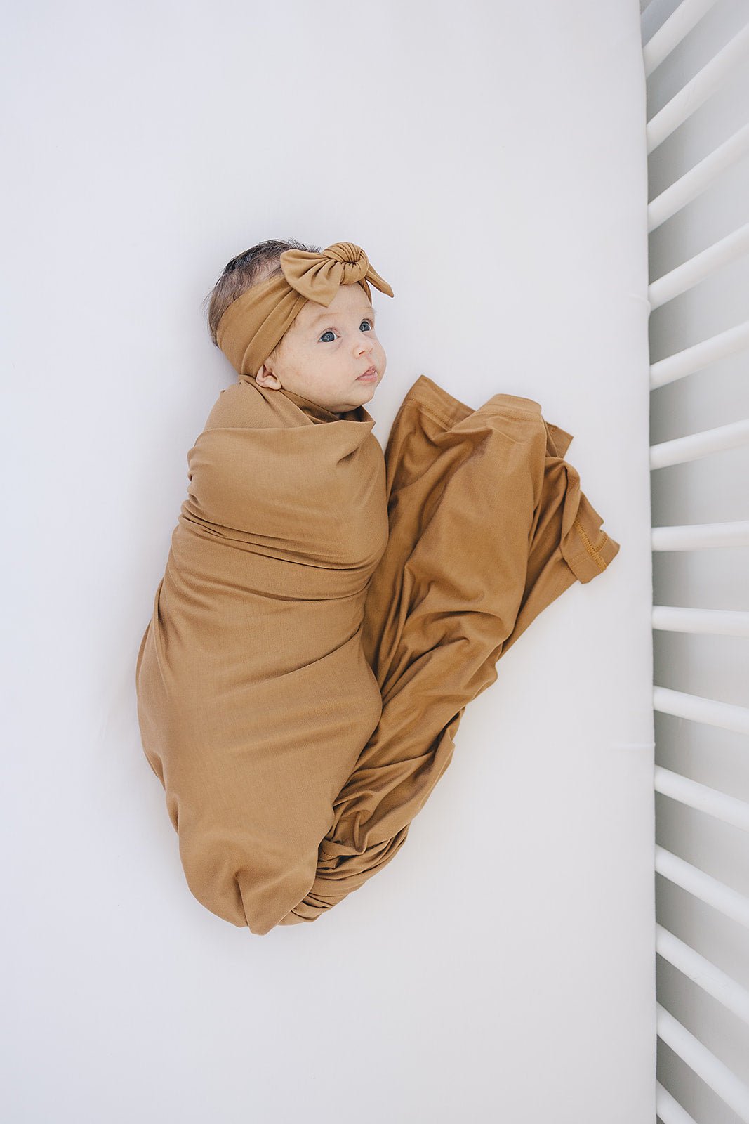 Mustard Bamboo Stretch Swaddle - Mack & Harvie