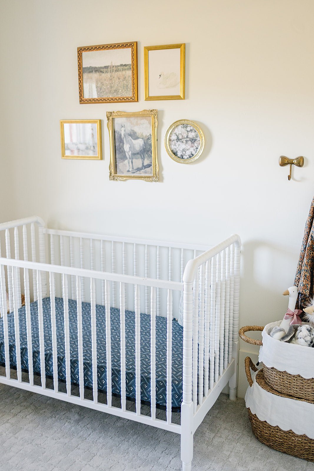 Navy Berry Muslin Crib Sheet - Mack & Harvie