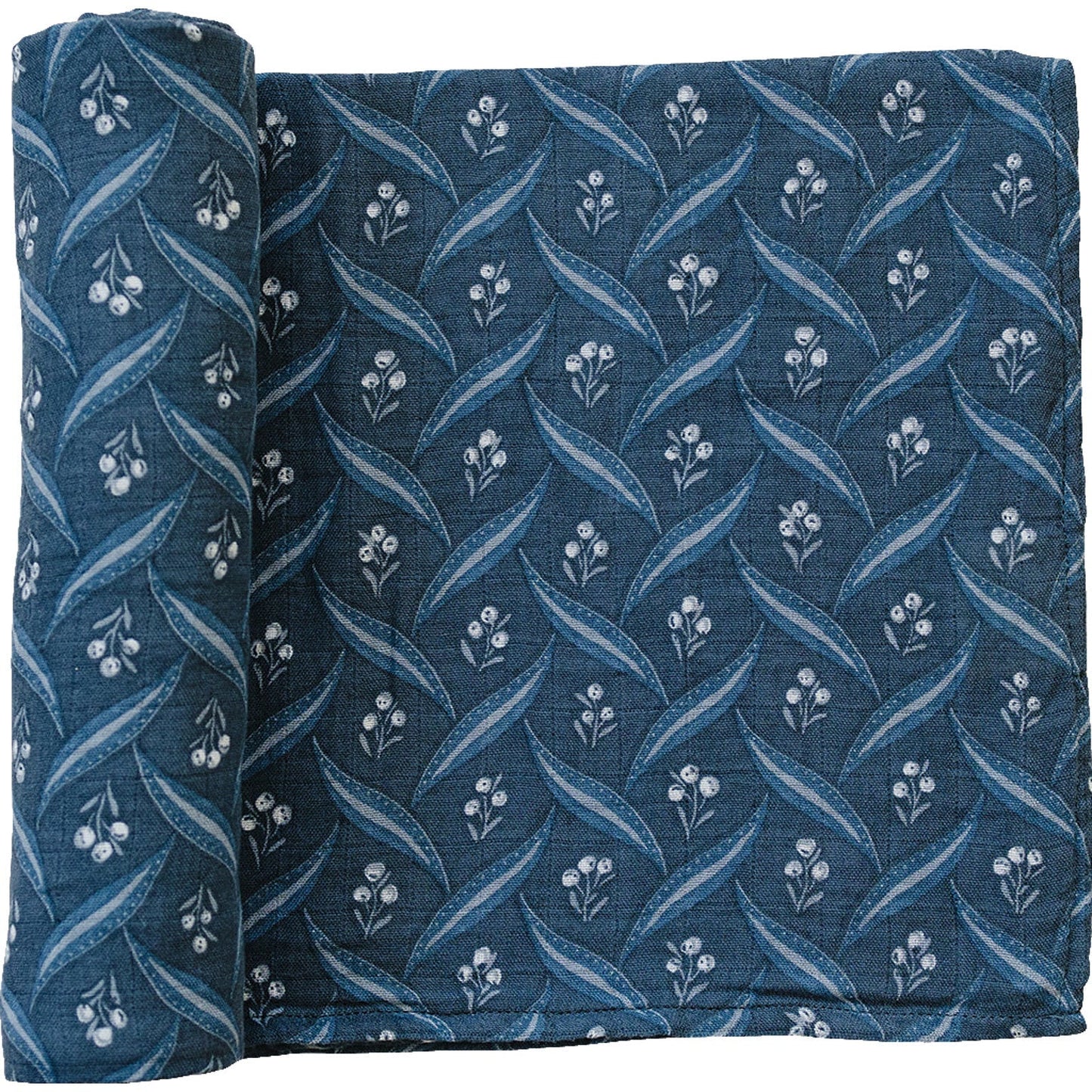 Navy Berry Muslin Swaddle Blanket - Mack & Harvie