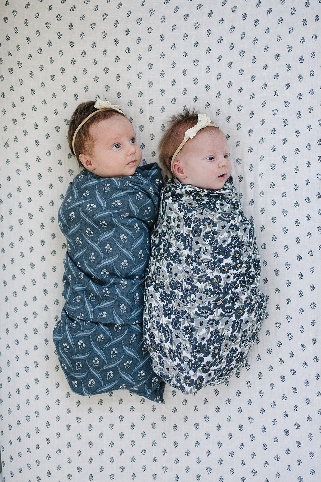 Navy Berry Muslin Swaddle Blanket - Mack & Harvie