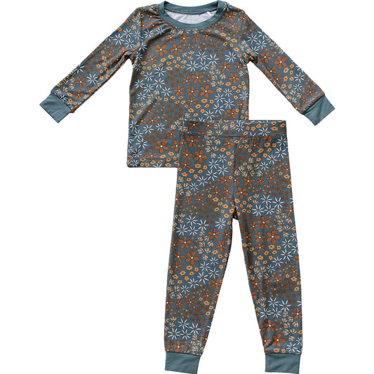 Navy Floral Bamboo Cozy Set - Mack & Harvie