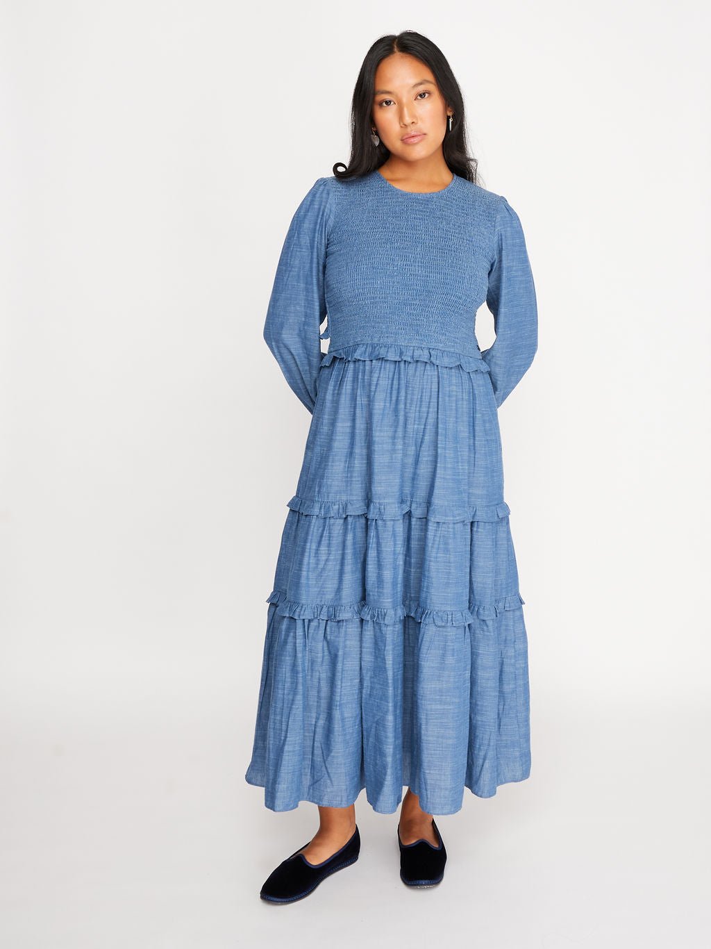 Nell Dress Chambray - Mack & Harvie