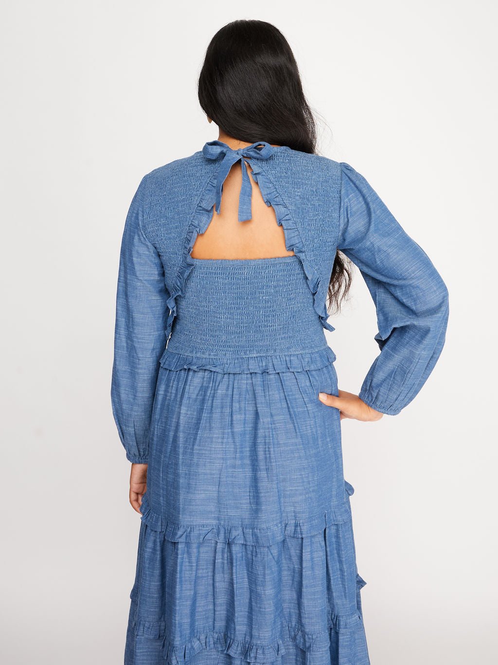 Nell Dress Chambray - Mack & Harvie