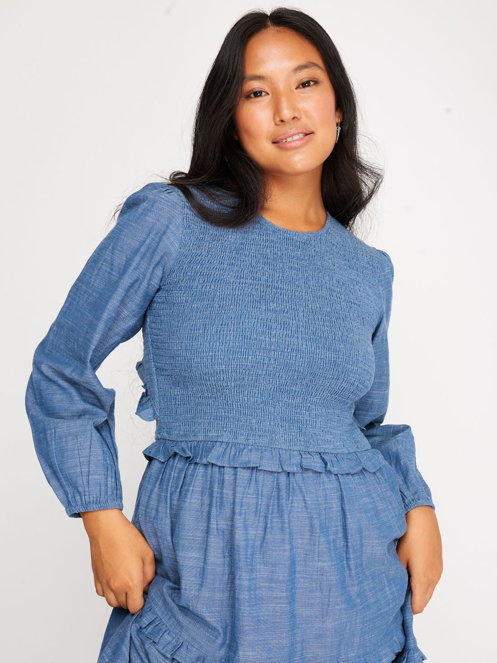 Nell Dress Chambray - Mack & Harvie