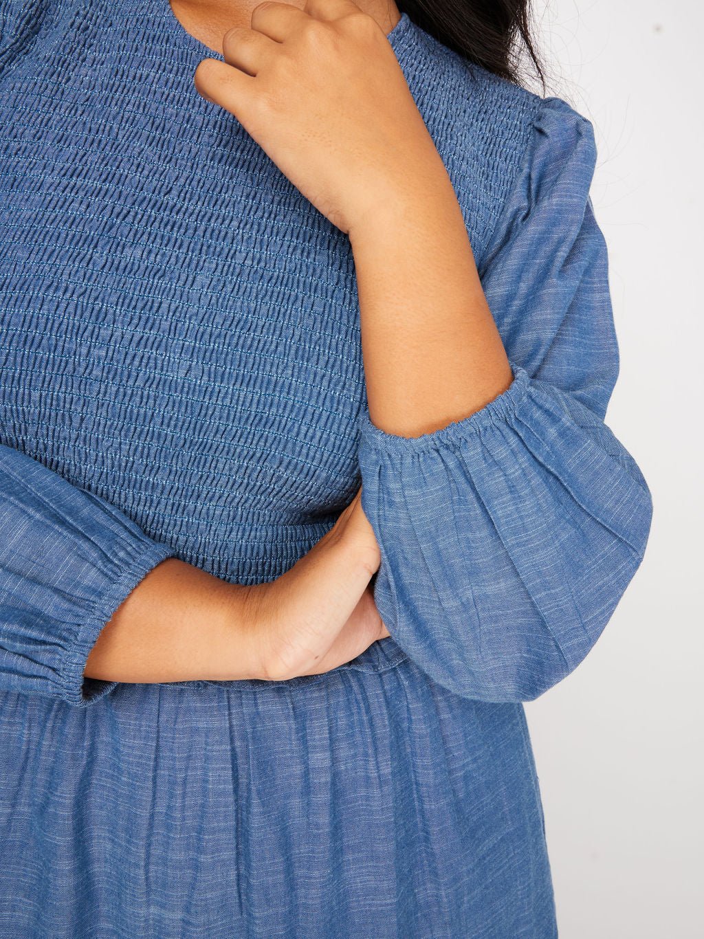 Nell Dress Chambray - Mack & Harvie