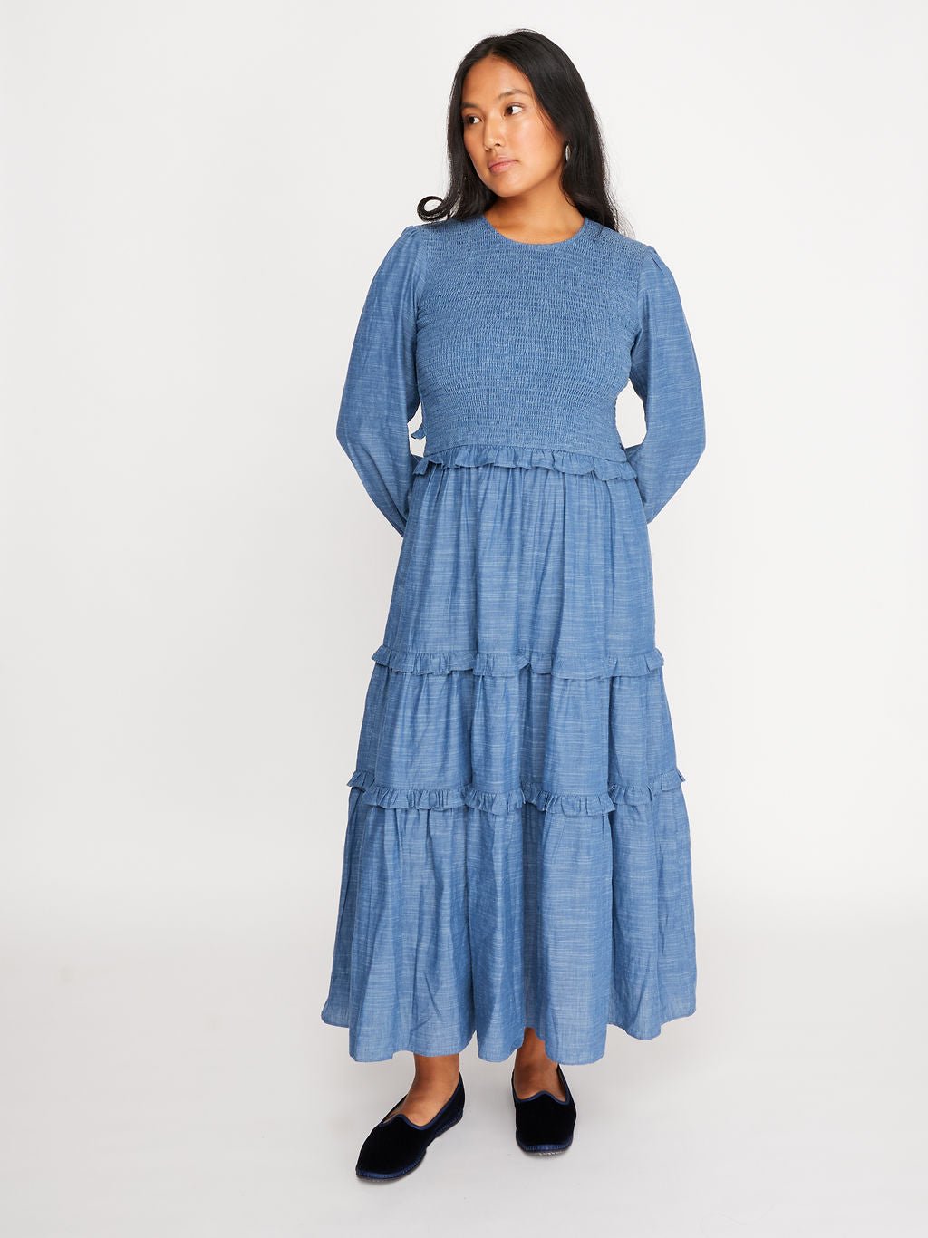 Nell Dress Chambray - Mack & Harvie