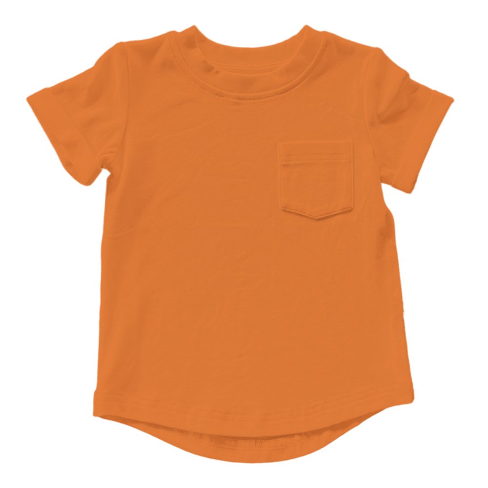 Neon Orange Kids Pocket Tee - Mack & Harvie