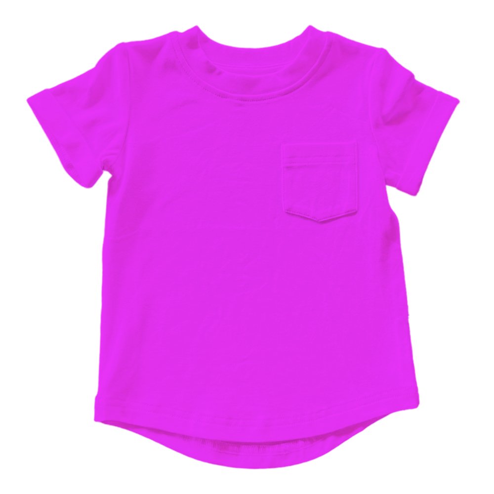 Neon Pink Kids Pocket Tee - Mack & Harvie