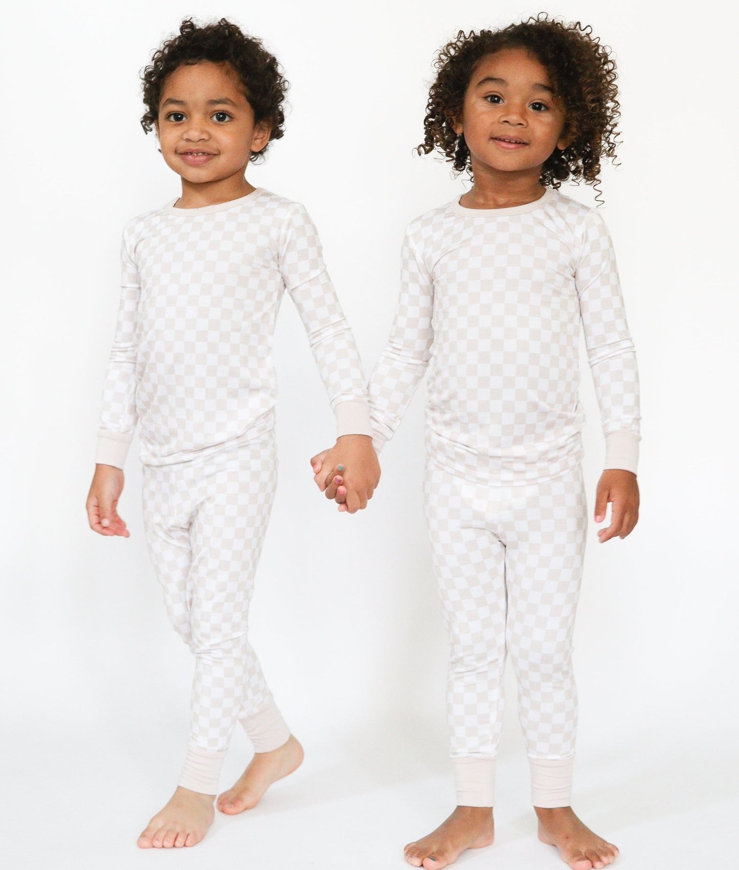 Neutral Checks 2 Piece Long Set - Mack & Harvie