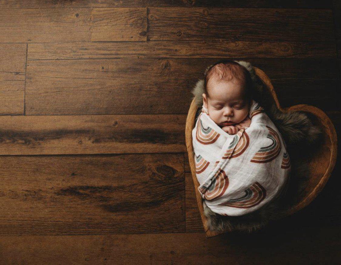 Neutral Rainbow Swaddle Blanket - Mack & Harvie