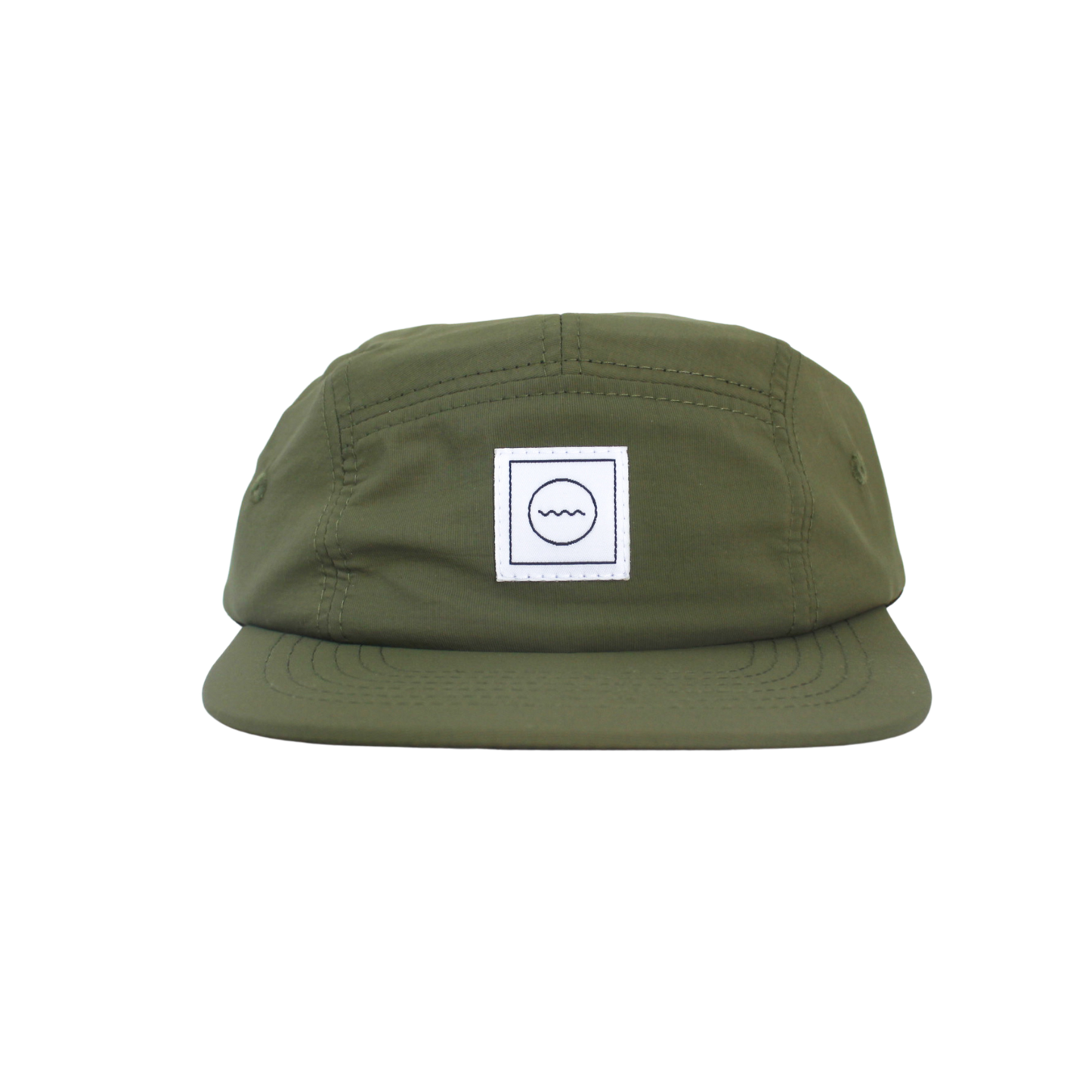 Nylon Five-Panel Hat in Moss