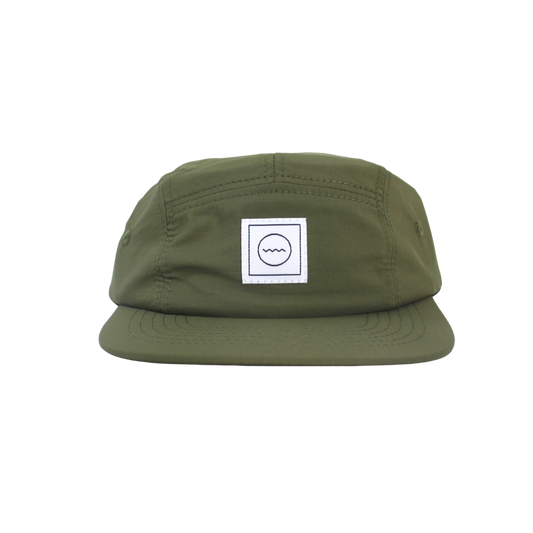 Nylon Five-Panel Hat in Moss