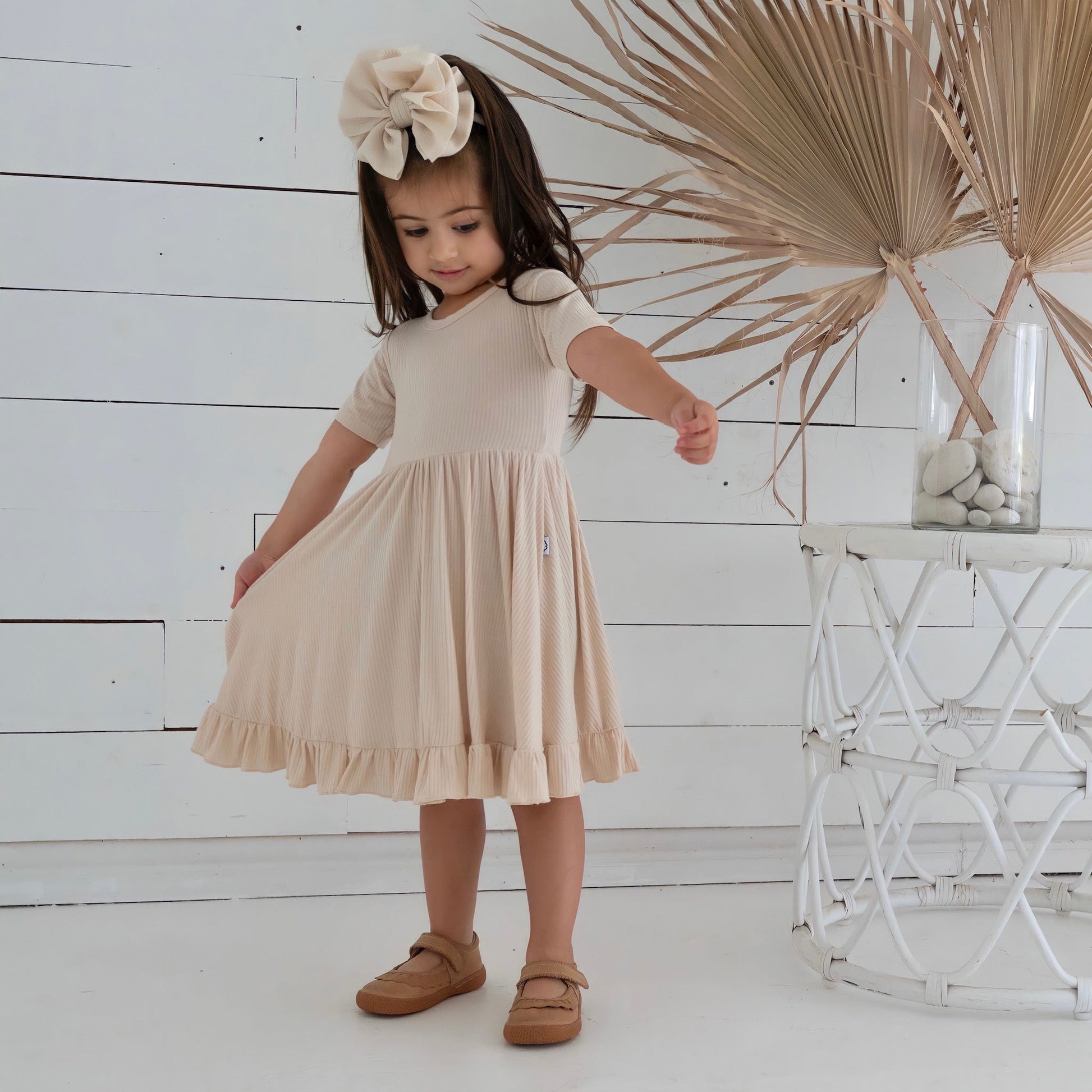 OAT RIB DREAM RUFFLE DRESS - Mack & Harvie