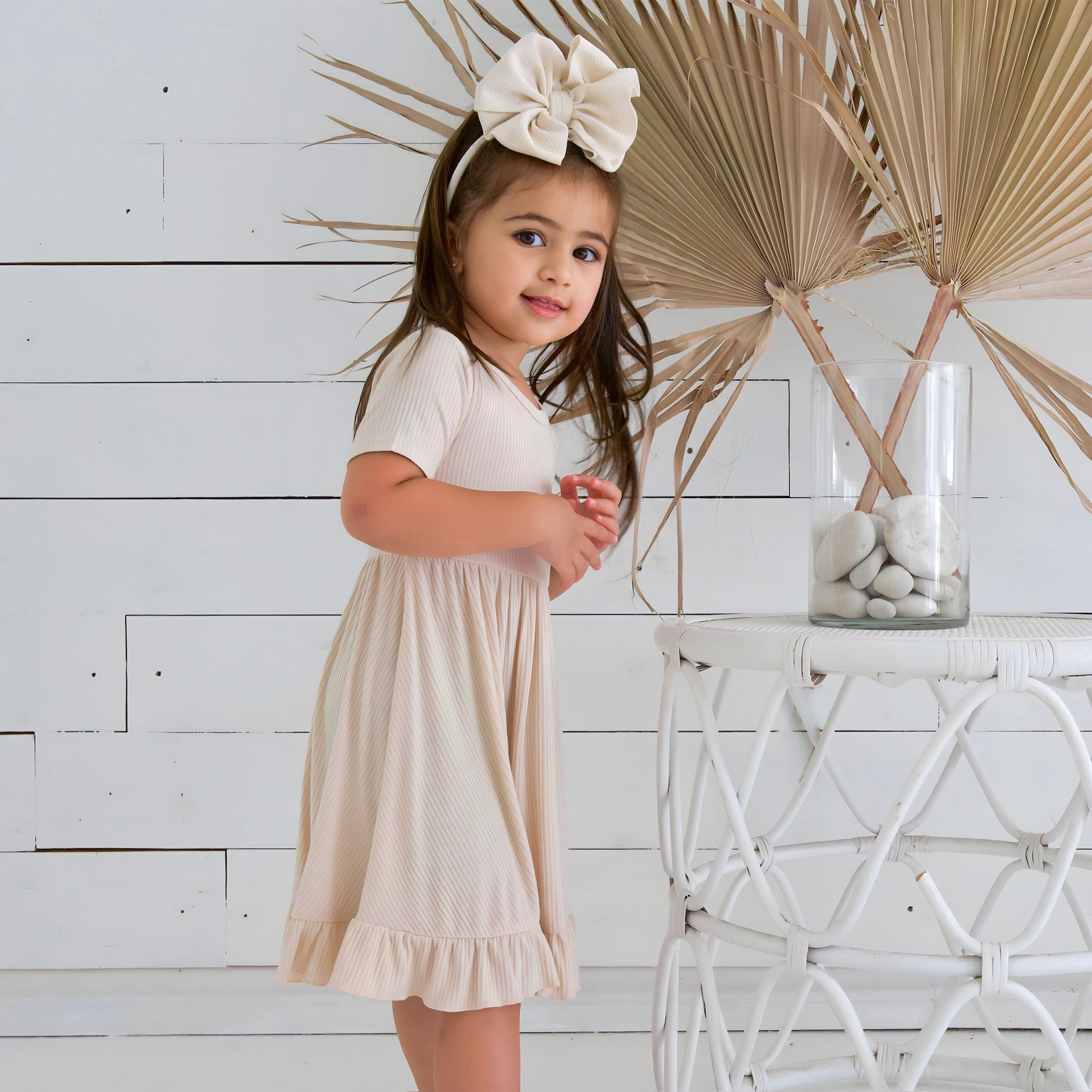 OAT RIB DREAM RUFFLE DRESS - Mack & Harvie