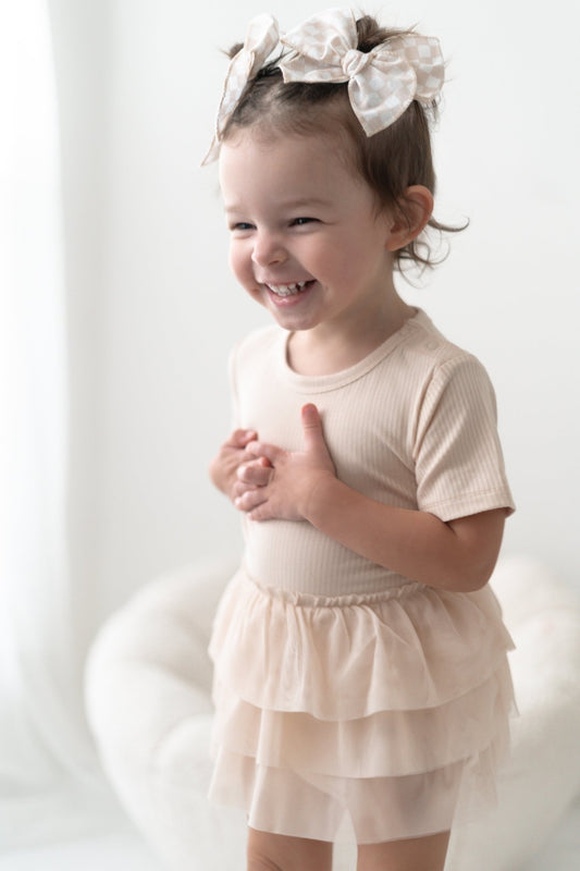 OAT RIB DREAM TUTU BODYSUIT DRESS - Mack & Harvie