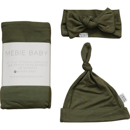 Olive Bamboo Hat OR Head Wrap Set - Mack & Harvie