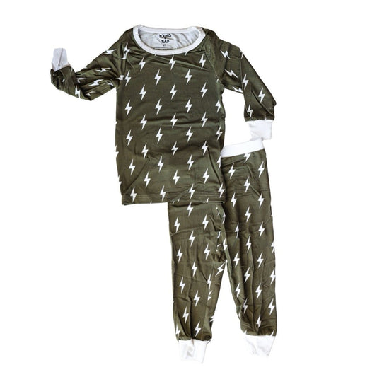 Olive Bolt 2 - Piece Bamboo Jammies - Mack & Harvie