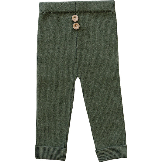 Olive Knit Leggings - Mack & Harvie