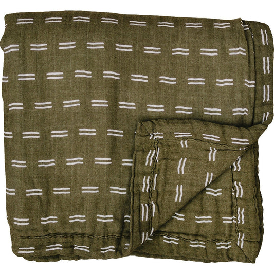 Olive Strokes Muslin Quilt - Mack & Harvie