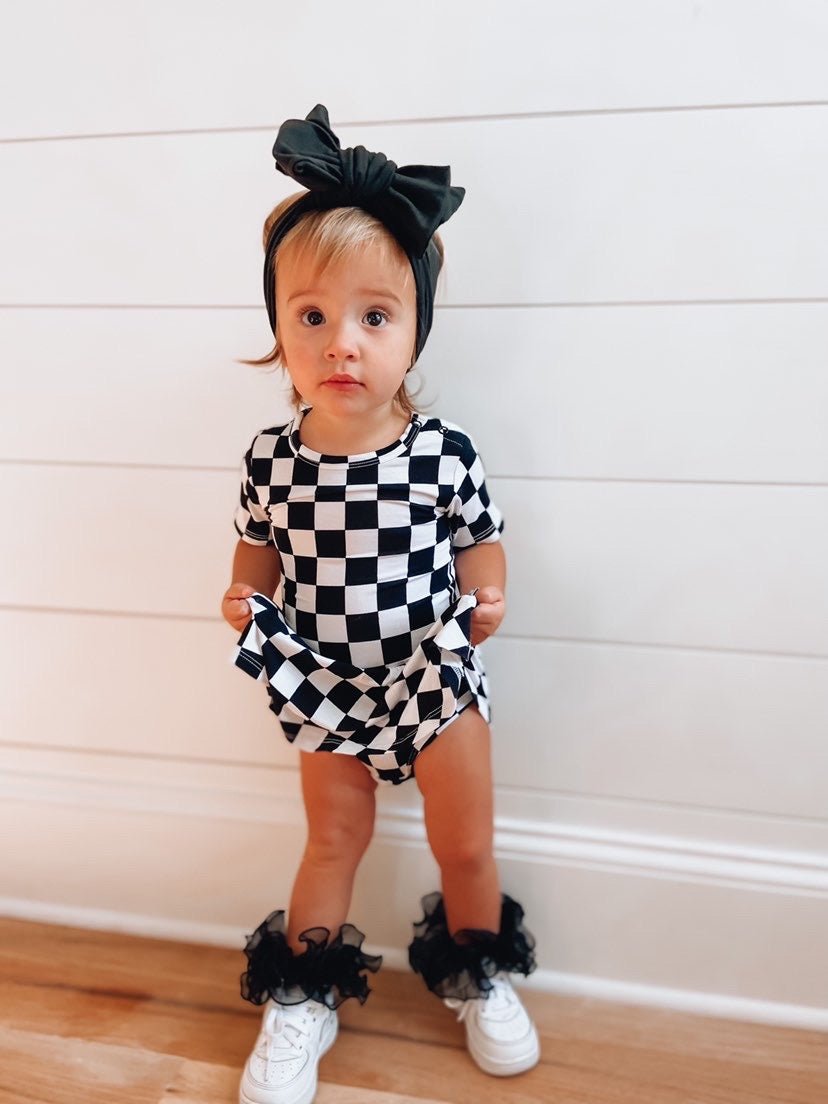 OREO CHECKERS DREAM BODYSUIT DRESS - Mack & Harvie