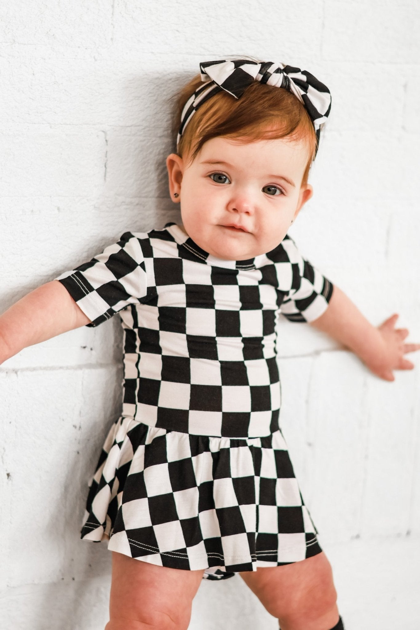 OREO CHECKERS DREAM BODYSUIT DRESS - Mack & Harvie