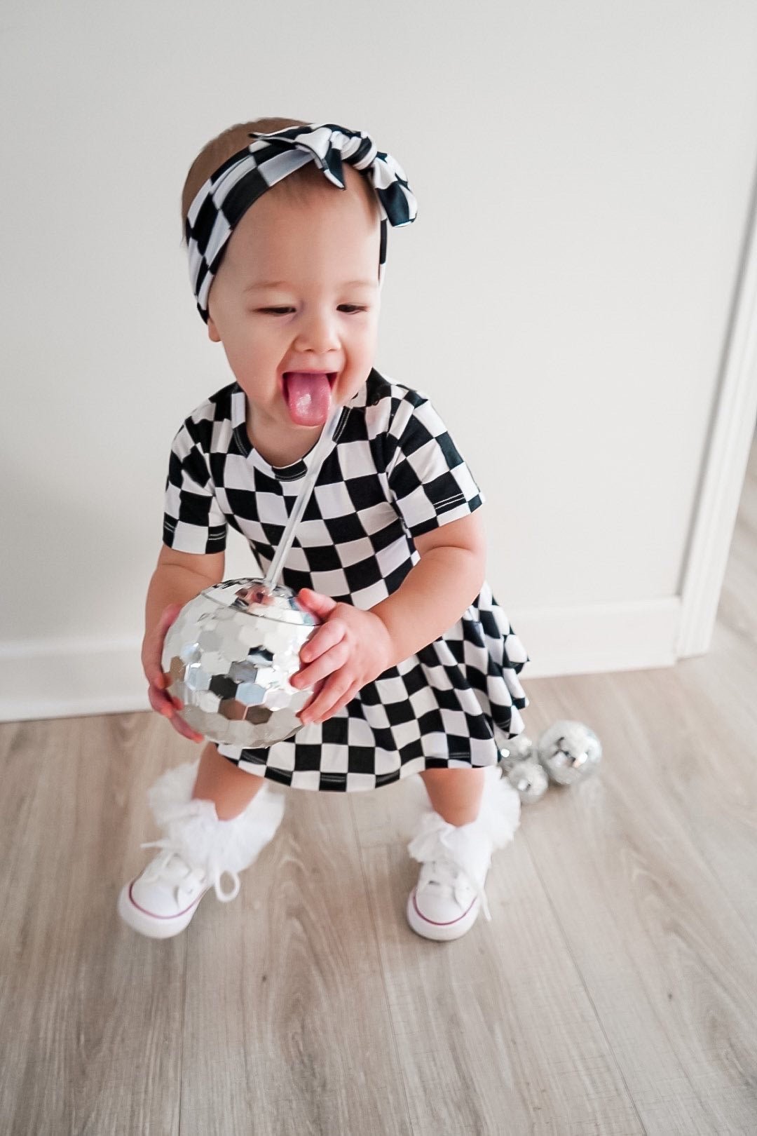 OREO CHECKERS DREAM BODYSUIT DRESS - Mack & Harvie