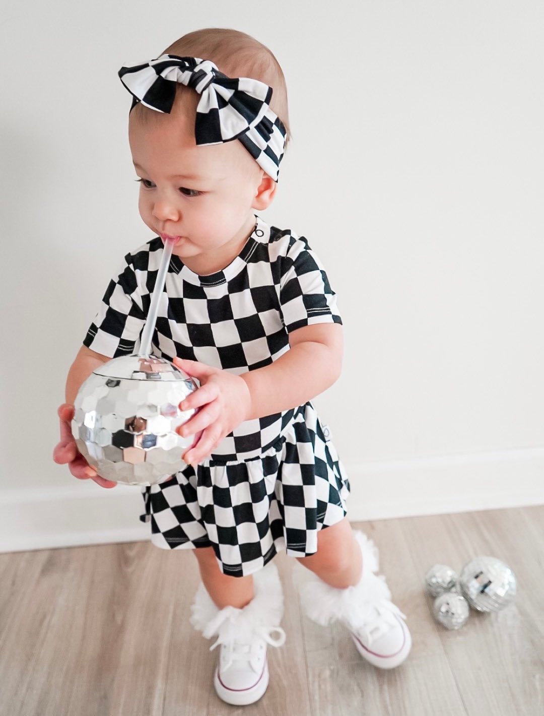 OREO CHECKERS DREAM BODYSUIT DRESS - Mack & Harvie