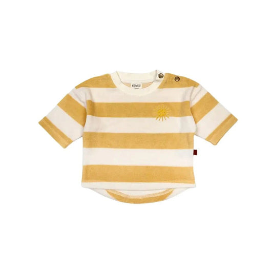 Organic Boxy Sweatshirt - Yellow Stripe - Mack & Harvie