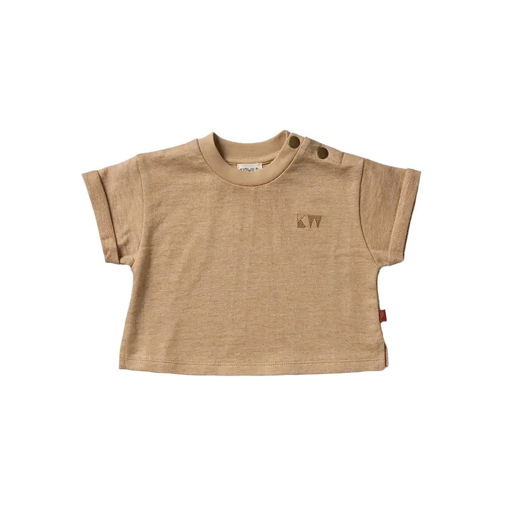 Organic Boxy Tee - Almond Melange - Mack & Harvie