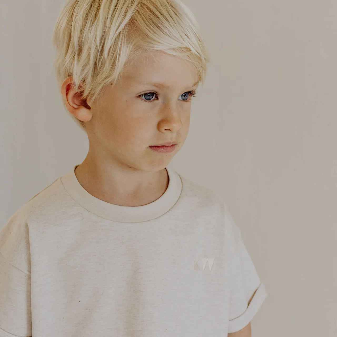 Organic Boxy Tee - Oatmeal Melange - Mack & Harvie