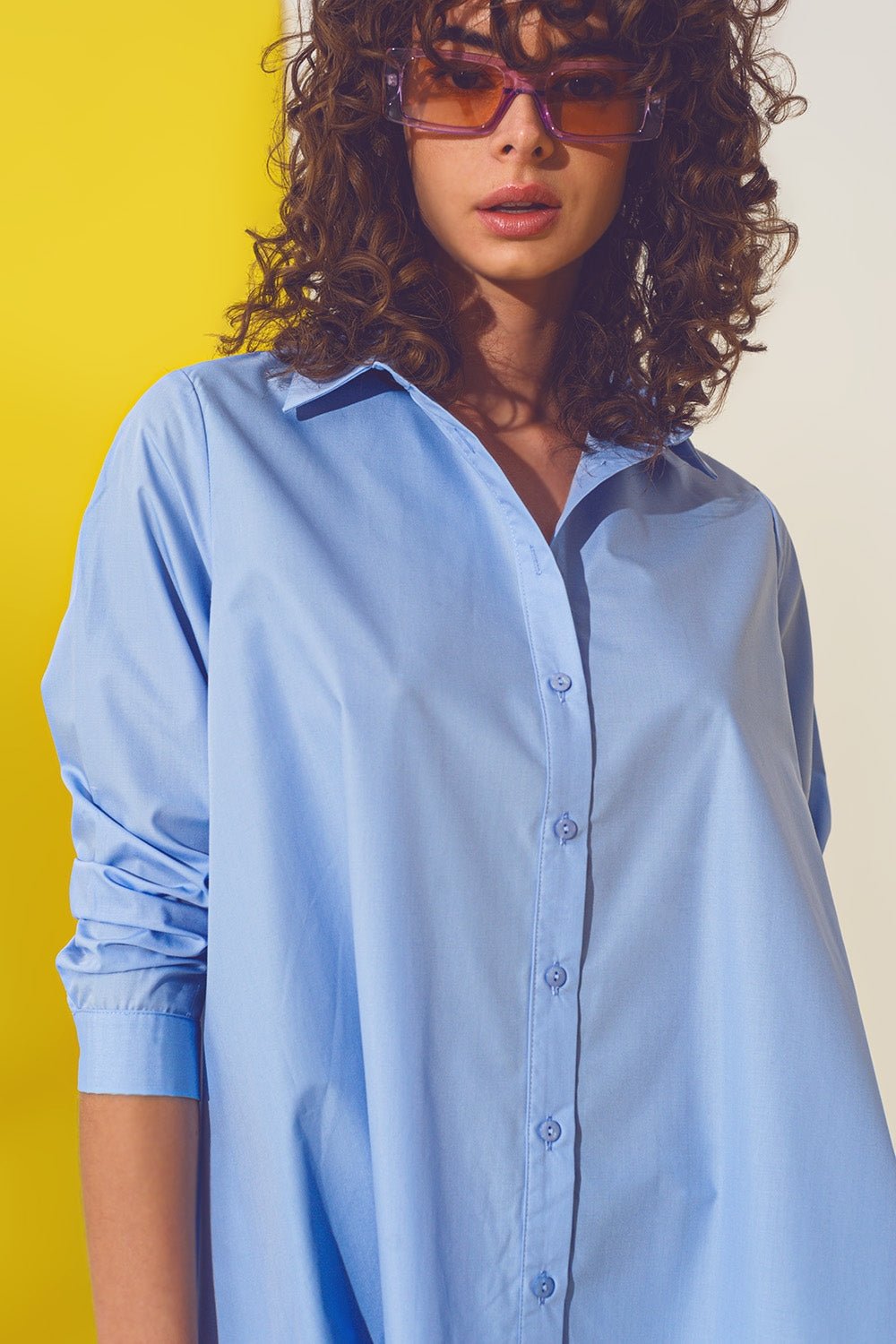 Oversized Shirt in Light Blue - Mack & Harvie