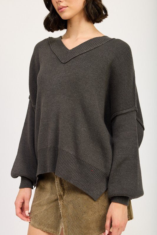 OVERSIZED V NECK SWEATER - Mack & Harvie