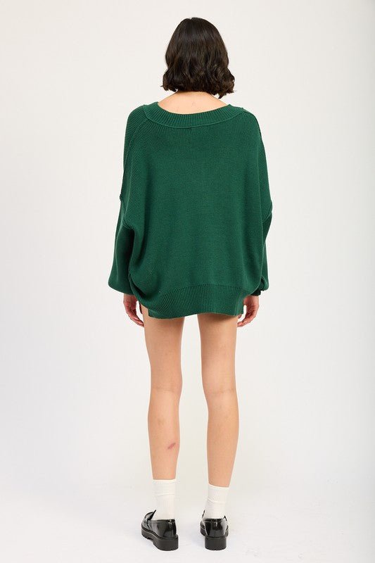 OVERSIZED V NECK SWEATER - Mack & Harvie