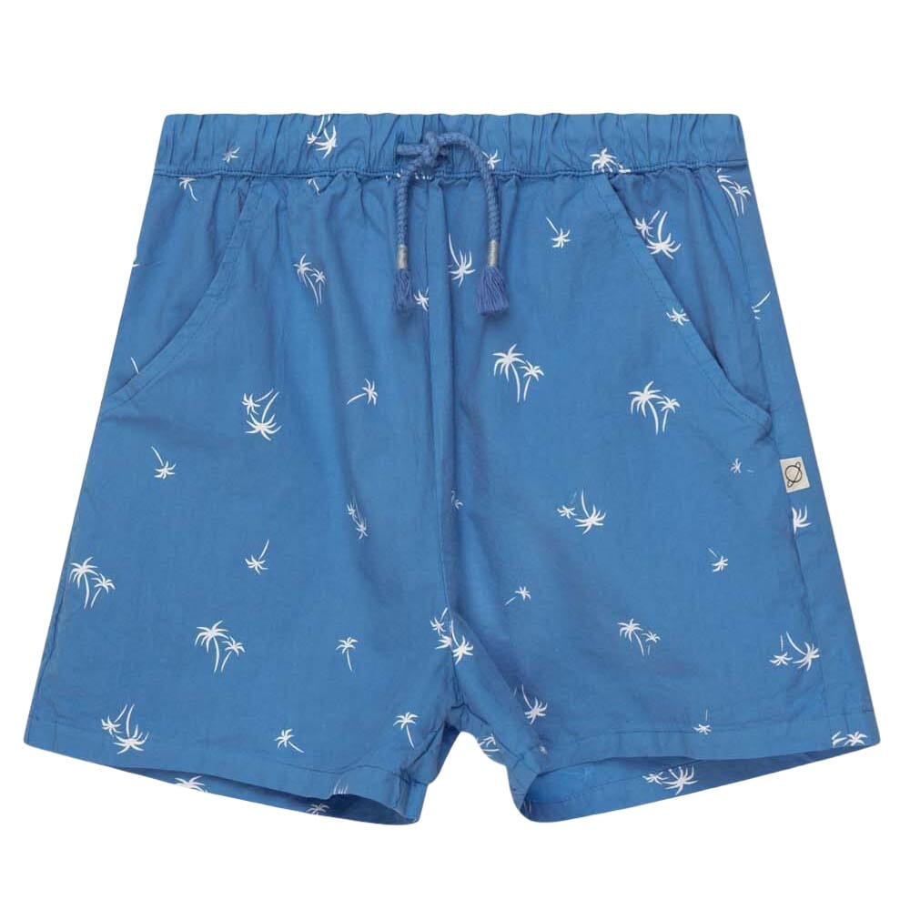 Palm Print Bermuda Shorts - Blue - Mack & Harvie